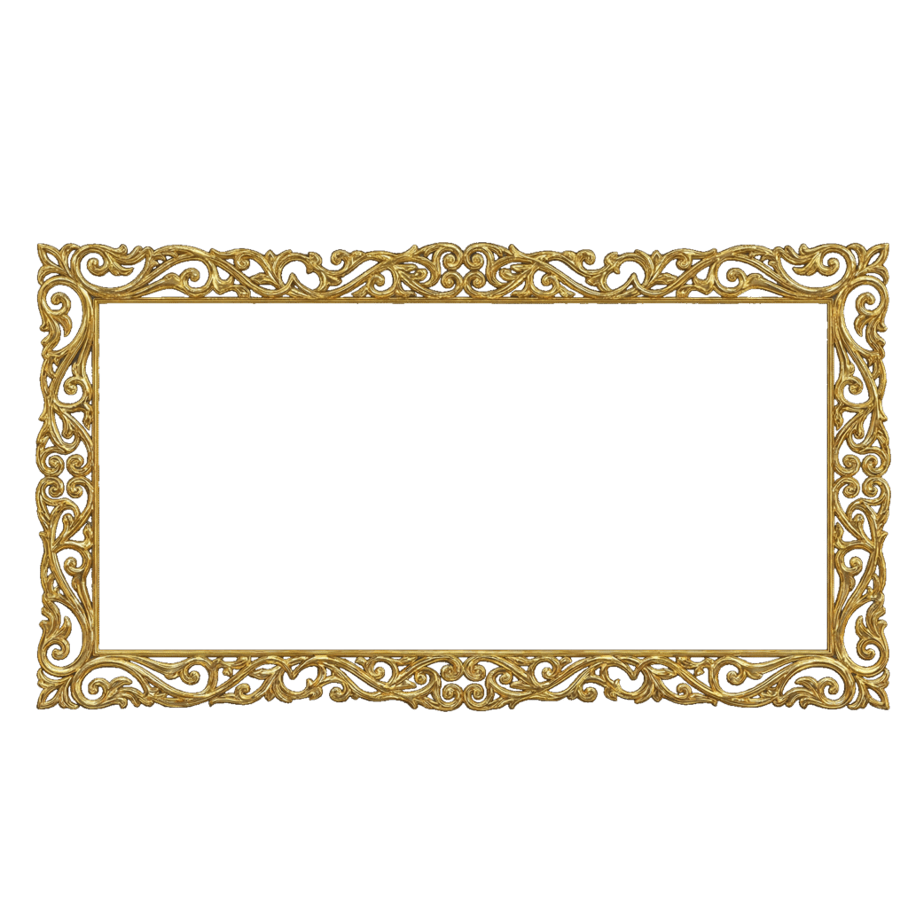 Classic Ornate Gold Border PNG
