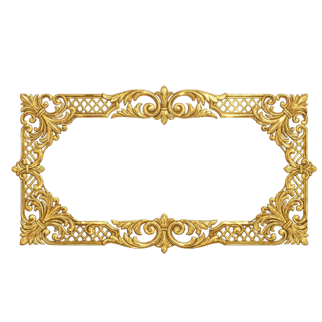 Luxury Ornamental Gold Border PNG