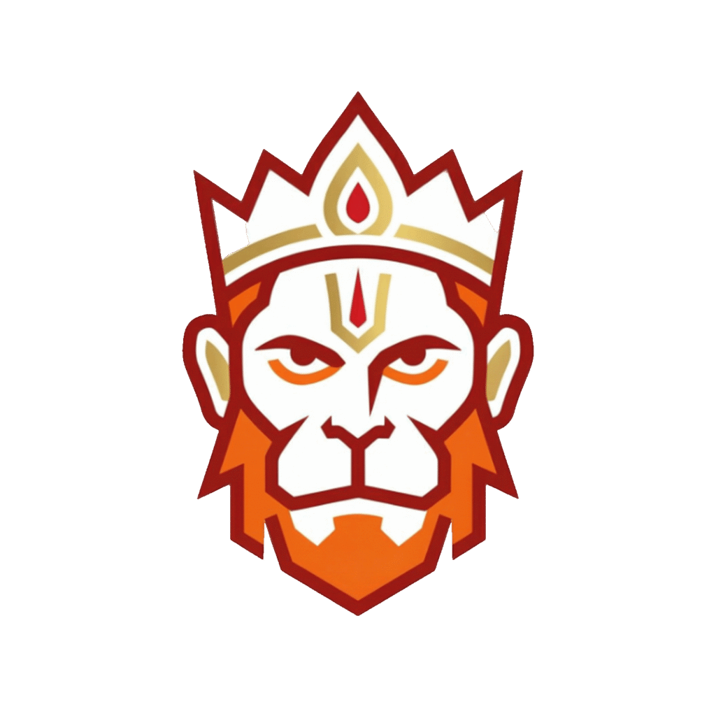 This stylized Lord Hanuman face PNG represents strength, devotion, courage, and divine protection. Designed with bold saffron, red, and gold tones, the artwork reflects power, focus, and spiritual energy. The sharp, clean illustration style gives it a modern yet devotional look, making it ideal for digital use. Lord Hanuman is worshipped as a symbol of fearlessness and unwavering faith, inspiring devotees to overcome challenges with confidence. This PNG is perfect for WhatsApp sharing, devotional posts, festival greetings, spiritual designs, and personal inspiration. A meaningful image that spreads positivity, protection, and inner strength.